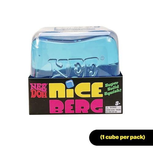 Schylling NeeDoh Nice Berg - Giant NeeDoh Nice Cube - Sensory Squeeze Toy with a Super Solid Squish (Pack of 1)