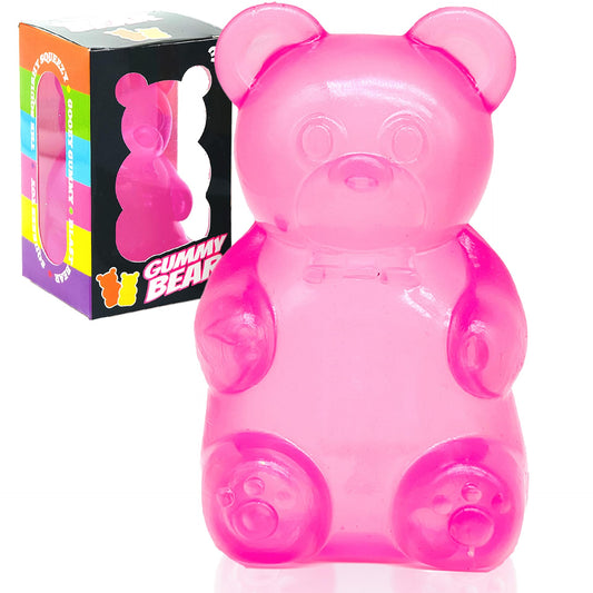 Schylling NeeDoh Gummy Bear - Sensory Fidget Toy with Jelly-Like Filling - 3.5" Tall - Colors May Vary (Pack of 1)