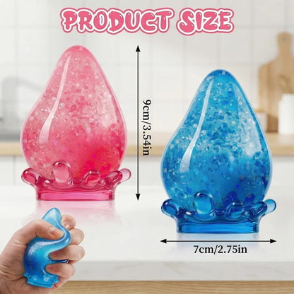 Water Drop Squeeze Squishies, Dream Squishy Drop Squishy Stress Ball, Soft Fidget Stress Ball, 2026 New Slow Rise Relief Fidget Sensory for Anxiety Stress Easter Party Favors (Blue)