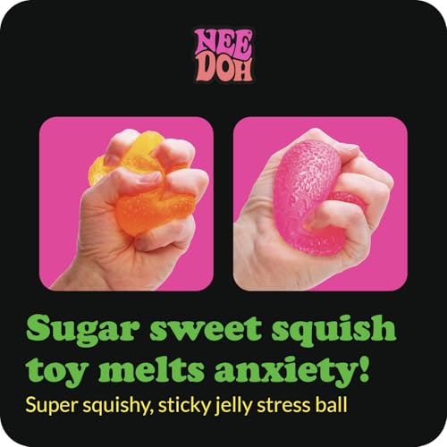 Schylling NeeDoh Gumdrop - Textured Sensory Toy with Super Solid Squish - 2.5" Tall - Colors May Vary (Pack of 1)