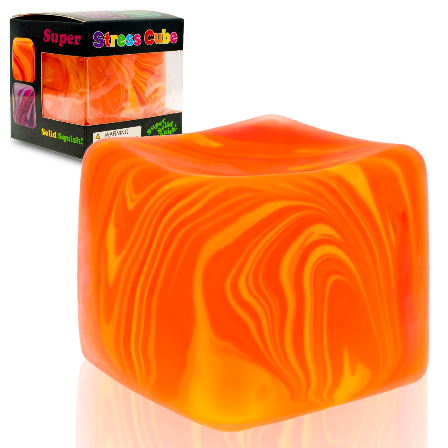 Schylling NeeDoh Nice Cube -Sensory Squeeze Toy with Super Solid Squish - 2.25" Cube - Pink