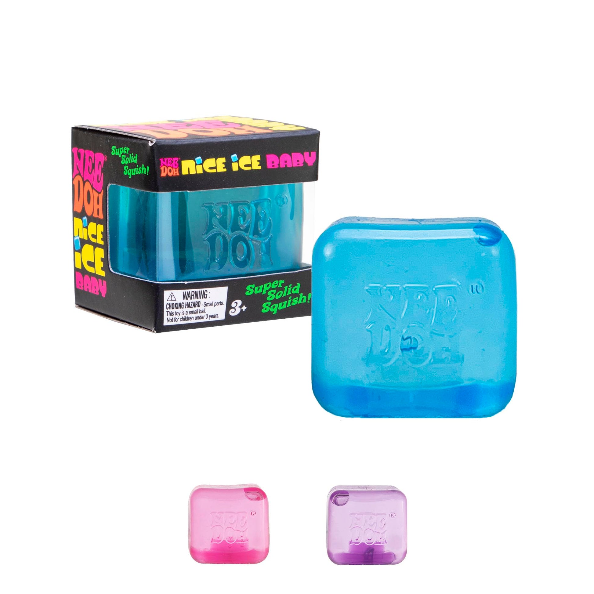 Schylling NeeDoh Nice Cube -Sensory Squeeze Toy with Super Solid Squish - 2.25" Cube