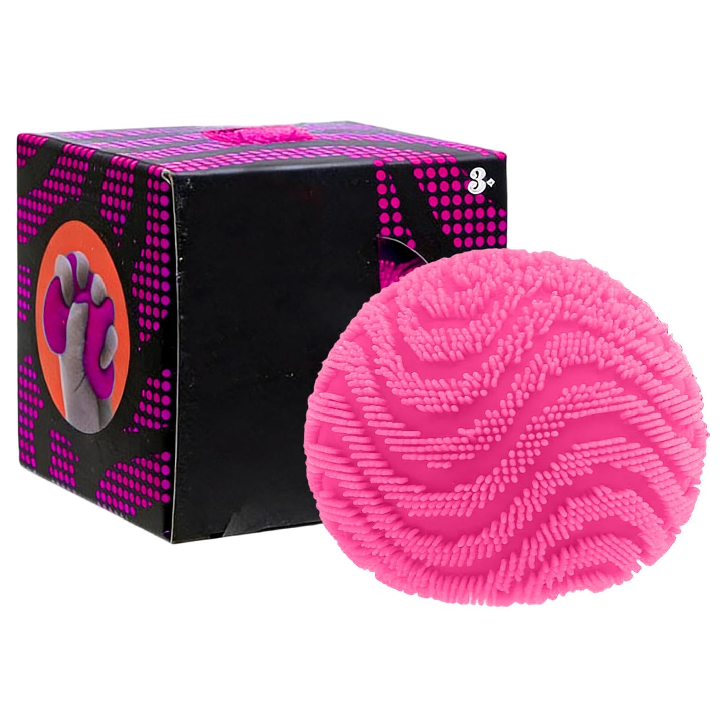 Schylling NeeDoh Nice Cube -Sensory Squeeze Toy with Super Solid Squish - 2.25" Cube - Pink