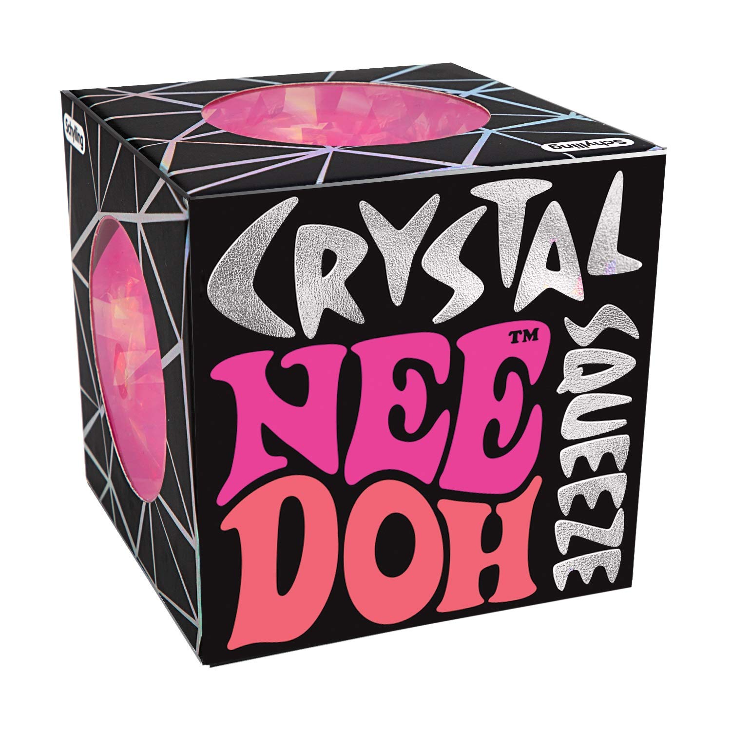 Schylling NeeDoh Crystal - Sensory Squeeze Toy - Shimmering Liquid Filling - 2.25" Wide - Color May Vary (Pack of 1)