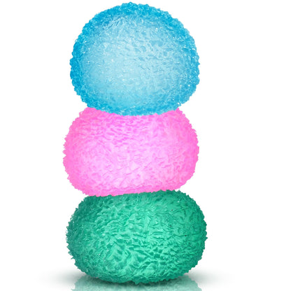 Schylling Snow Ball (NeeDoh) Crunchy, Squishy, Squeezy, Stretchy Stress Balls Gift Set Bundle - 2 Pack