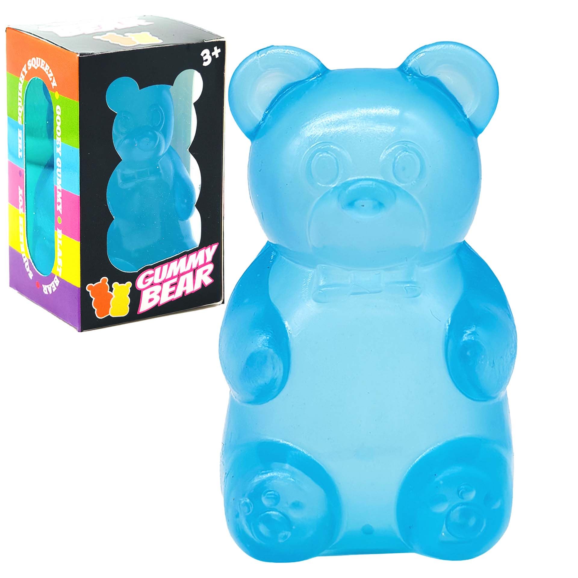 Schylling NeeDoh Gummy Bear - Sensory Fidget Toy with Jelly-Like Filling - 3.5" Tall - Colors May Vary (Pack of 1)