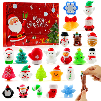Schylling NeeDoh Squishmas Advent Calendar - 24 Mini Squeeze Toys - Christmas Countdown - Ages 3 to Adult