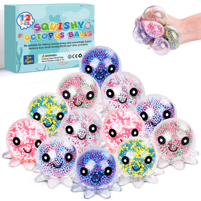 Nice Cube Translucent NeeDoh...Groovy Glob! Squishy, Squeezy, Popping, Stretchy Stress Fidget Cubes Complete Gift Set Party Bundle with Storage Bag - 3 Pack (Purple, Pink & Blue)