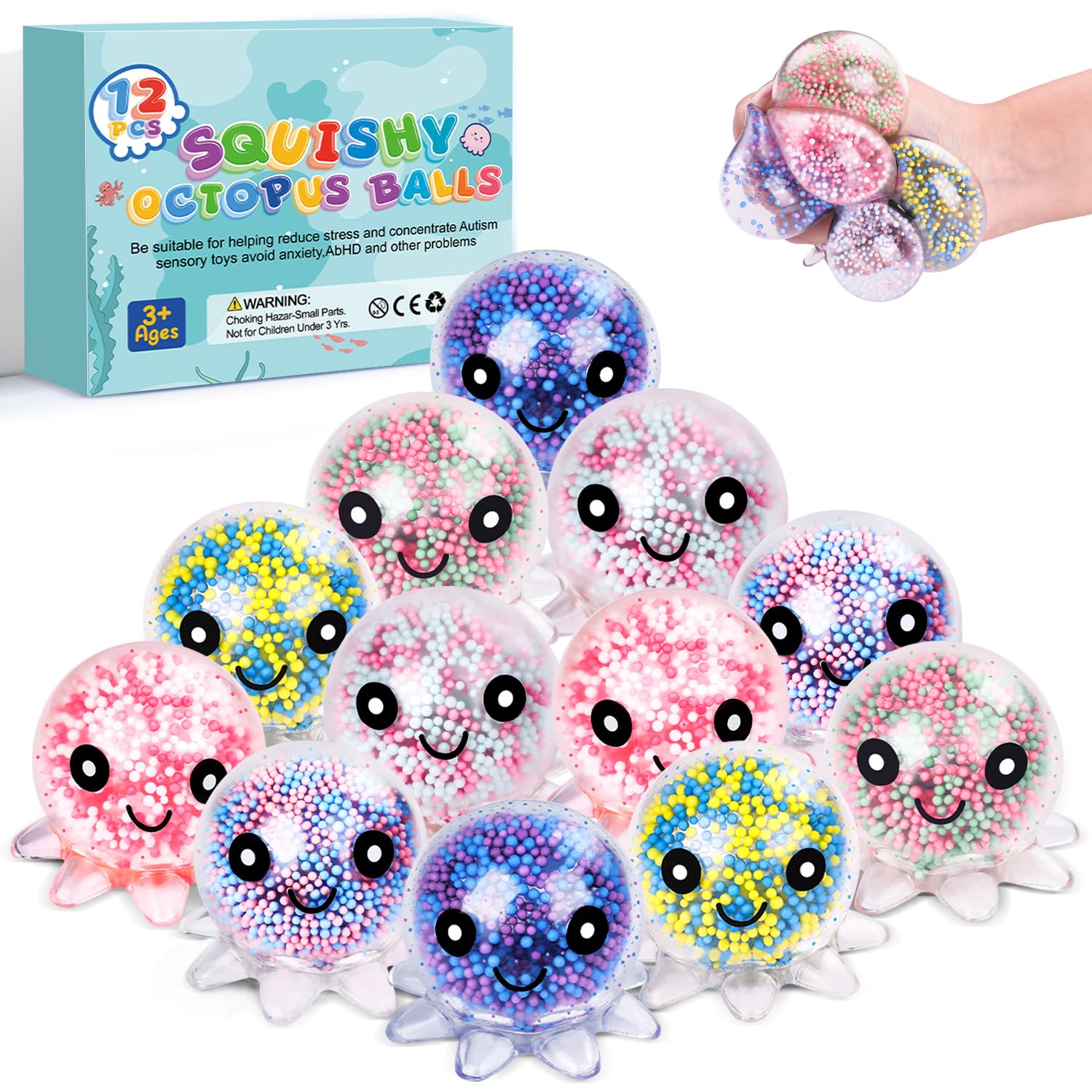 Schylling Nee Doh Dig' It Pig...Groovy Glob! Squishy, Squeezy, Stretchy Stress Fidget Balls Gift Set Party Bundle - 3 Pack (Assorted)
