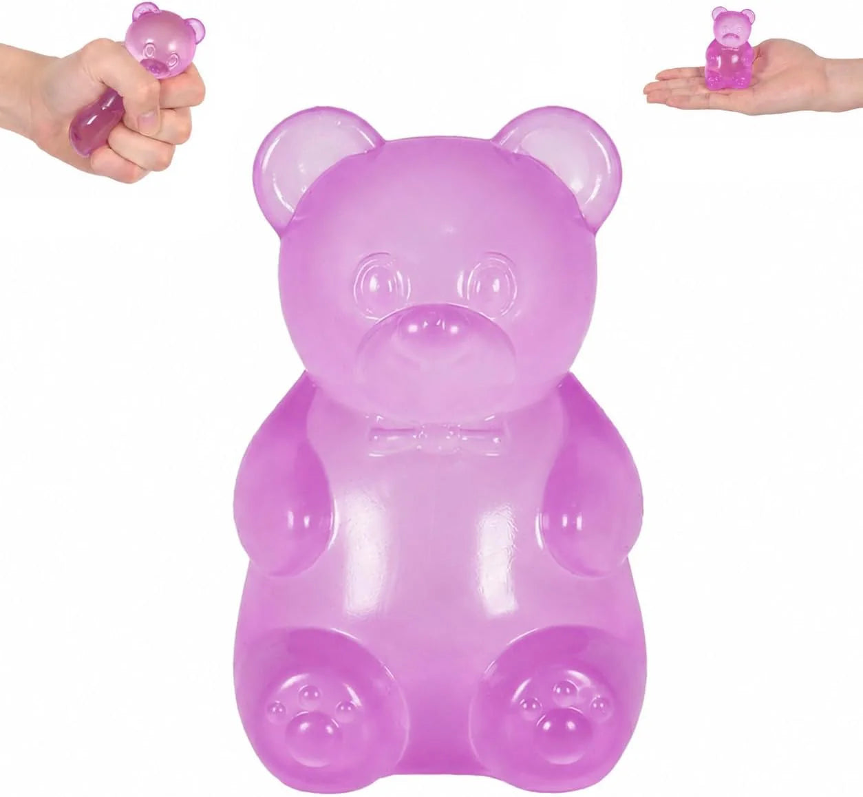 Gummy Bear Squishy Toy for Kids Ages 3+, Slow Rising Soft Foam Bear Squeeze Toy for Boys, Girls & Adults, Cute Sensory Bear Toy, Birthday & Valentine’s Day Gift(Purple) - US 2591