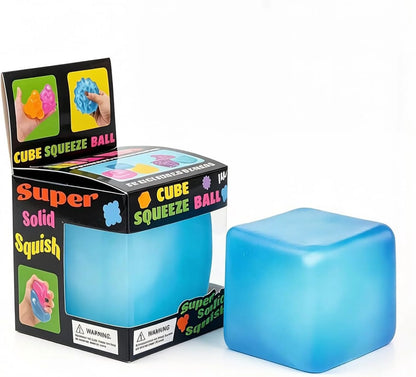 Premium Big Block Cube, Ice Cube Squishies Toys, Durable, Slow-Rebound fingertip Exquisite Spherical ice Cube with boxGift-Ready (Blue) - US 7773