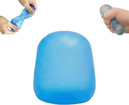 Soft Silicone Squishy Ball – Slow Rising Gumdrop Squeeze Toy for Kids Ages 3+ & Adults, Sensory Desk Toy for Home, Office & Everyday Play (Blue) - US 6507