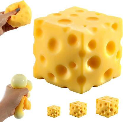 Cheese Squishy (6cm),Cheese Block Squeeze Toy,Squishies Stress Relief Fidget Toys,Stocking Stuffer Novelty Birthday Gifts for Kids Teens Boys Girls (2.4 inch) - US 1245