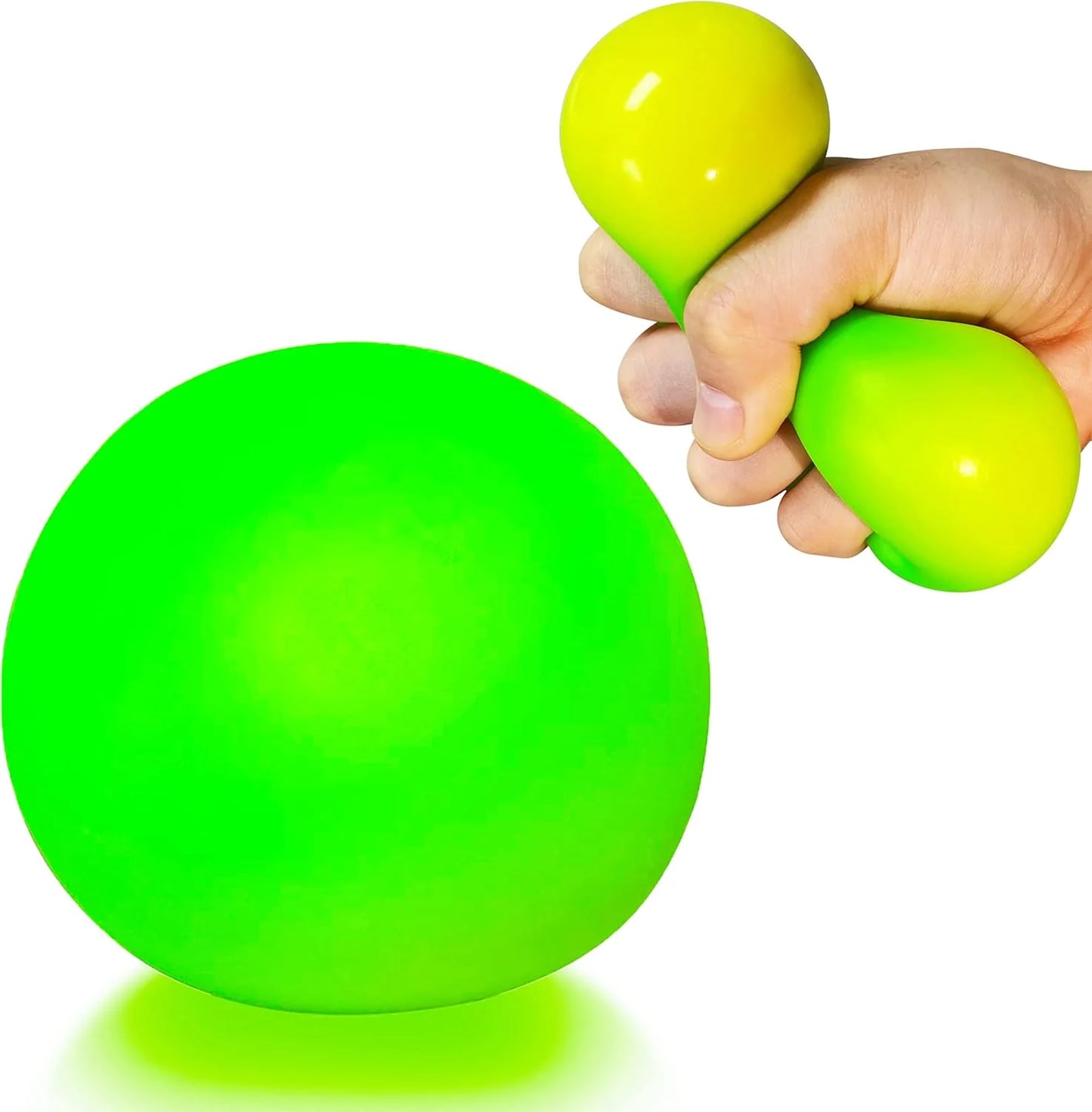 Squishy Stress Balls for Kids and Adults (1 Pack) Stretchy Dough Ball Squeeze Fidget Toy, Funny and Soft Change Color Squeeze Ball, Squish Balls, Ideal for Anxiety Relief, Autism, ADHD (Green) - US 3825