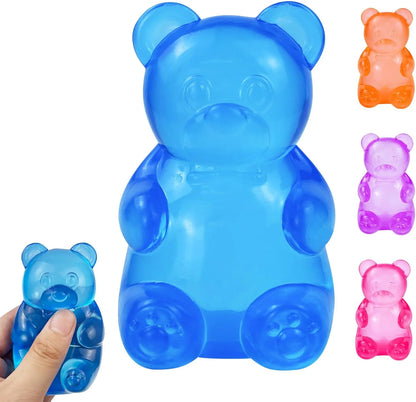 Gummy Bear Squishy, Stress Bear Taba Squishy, Taba Squishy Toys for Kids, Stress Balls Valentines Day Gifts Birthday Gifts Party Favors-Blue - US 9074