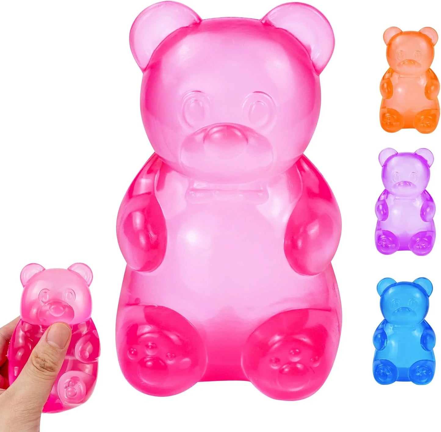 Gummy Bear Squishy, Stress Bear Taba Squishy, Taba Squishy Toys for Kids, Stress Balls Valentines Day Gifts Birthday Gifts Party Favors-Rosy - US 8399