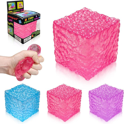Nice Cube Squishy Toy, Sensory Fidget for Anxiety Stress Relief | Non-Sticky，Pocket Size，No Odor, Washable, Easy to Clean, Fun for Kids Teens Adults, Satisfying to Squeeze ,Tear-Resistant - US 4861