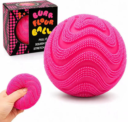 Fuzz Ball Squishy Stress Ball,Soft Fidget Squishy Fuzz Squeeze Ball for Adults,Anxiety Stress Relief Toys,Party Favors Gift for Adults (Pink Ball) - US 4858