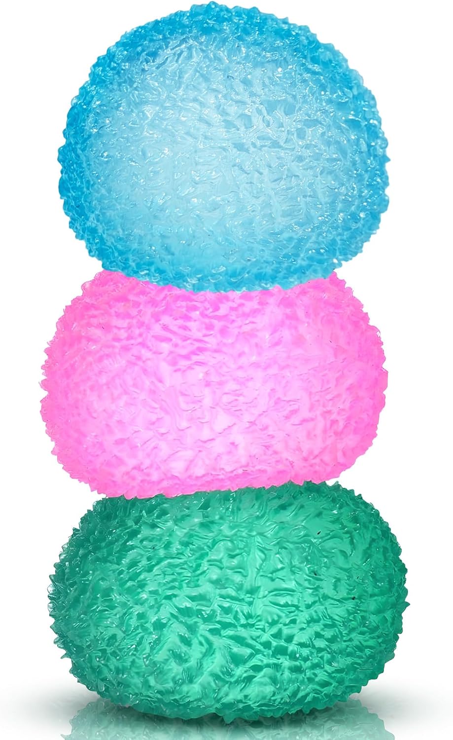 3pc Stress Balls for Adults, Squishy Ball Sensory Textured Memory Gel Fidget Toys for Kids/Adults Hand Exercises, Valentines Day Party Favors Anxiety Relief Squeeze Ball(1.80“) - US 1425