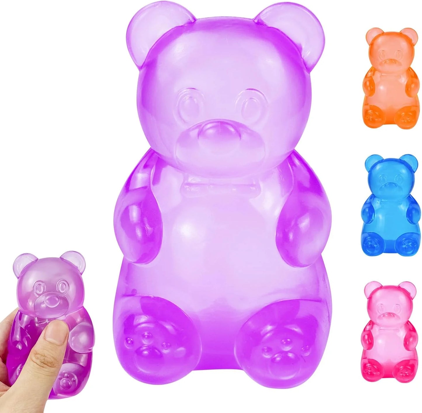 Gummy Bear Squishy, Stress Bear Taba Squishy, Taba Squishy Toys for Kids, Stress Balls Valentines Day Gifts Birthday Gifts Party Favors-Purple - US 8193