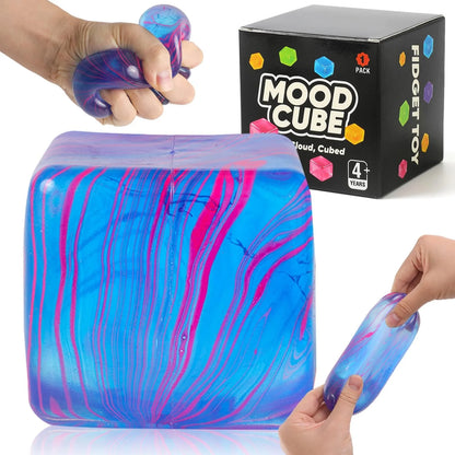 Stress Balls, Squishy Stress Cube for Kids Adults, Squishy Slow Rising Fidget Cube Sensory Toys for Anxiety Stress Relief, High Density Ice Squeeze Ball Cubes for Adults Kids. (Pink) - US 1589