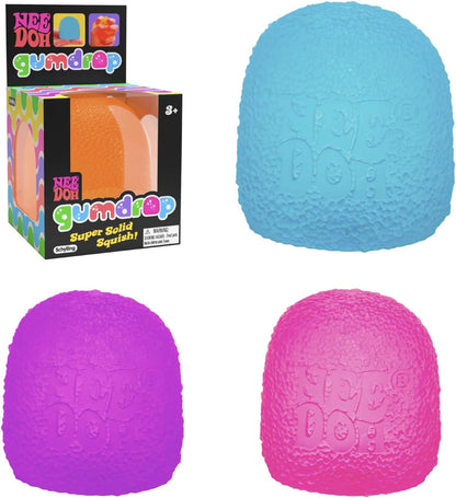 Schylling NeeDoh Gumdrop - Textured Sensory Toy with Super Solid Squish - 2.5" Tall - Colors May Vary (Pack of 1) - US 4304