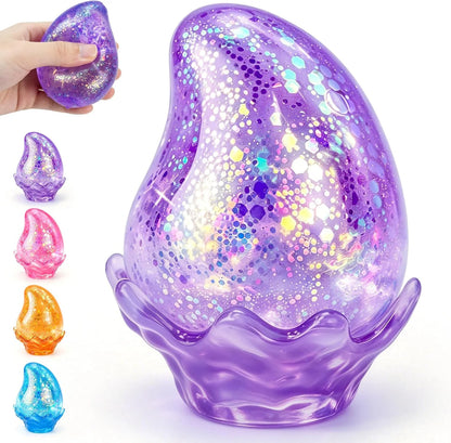 Squishy Stress Balls,Cube Squishies Anxiety Stress Relief Ice Squishy Malt Sugar Balls,Soft Sensory Calming Toys for Kids Teens, Party Favors & Classroom Prizes for Kids - Purple - US 7455