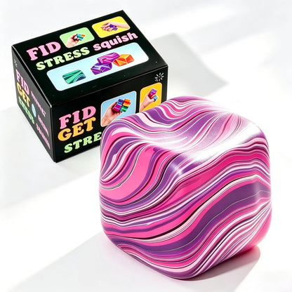 1 Pack Fidget Toys Squishy Stress Cube, Stress Balls for Kids Adults Squishies Stress Relief, Ice Sugar Sensory Toys for Kids with Autism, Fidgets for Classroom Prize Toys(Pink,1 Pack) - US 4004