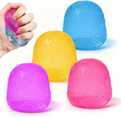 4PCS Gumdrop Squishy Toys Mini, Sweet Gel Candy Stress Ball, Sensory Squeeze Toy Set , Soft Hand Fidgets for Anxiety Relief, Birthday Goodie Bag Fillers for Teens & Adults - US 1736