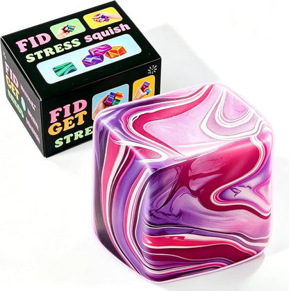 1 Pack Fidget Toys Squishy Stress Cube, Stress Balls for Kids Adults Squishies Stress Relief, Ice Sugar Sensory Toys for Kids with Autism, Fidgets for Classroom Prize Toys(Purple,1 Pack) - US 3129